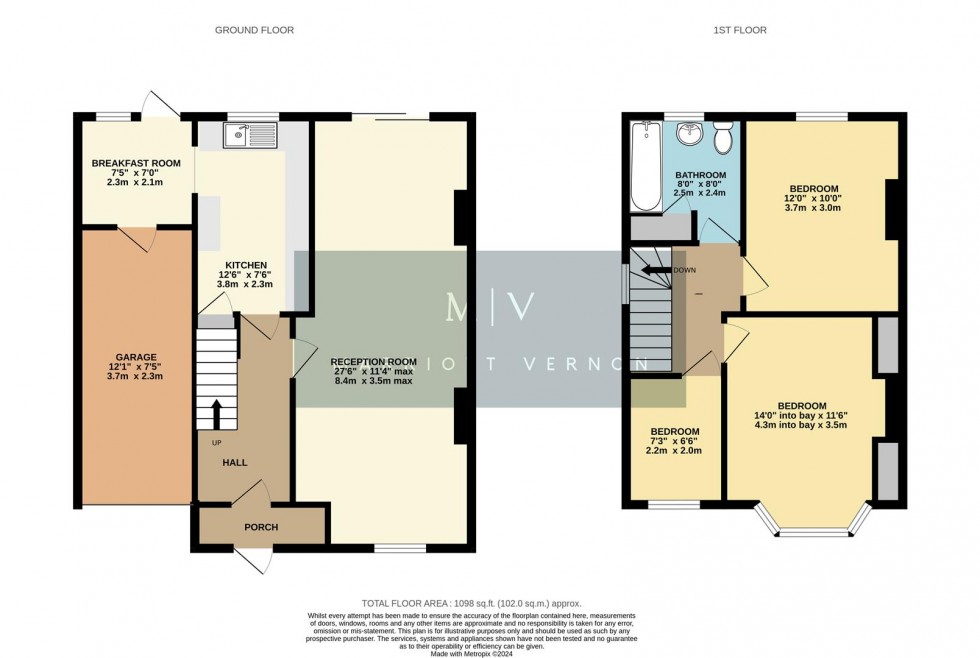 Floorplan for Godalming Avenue, Wallington