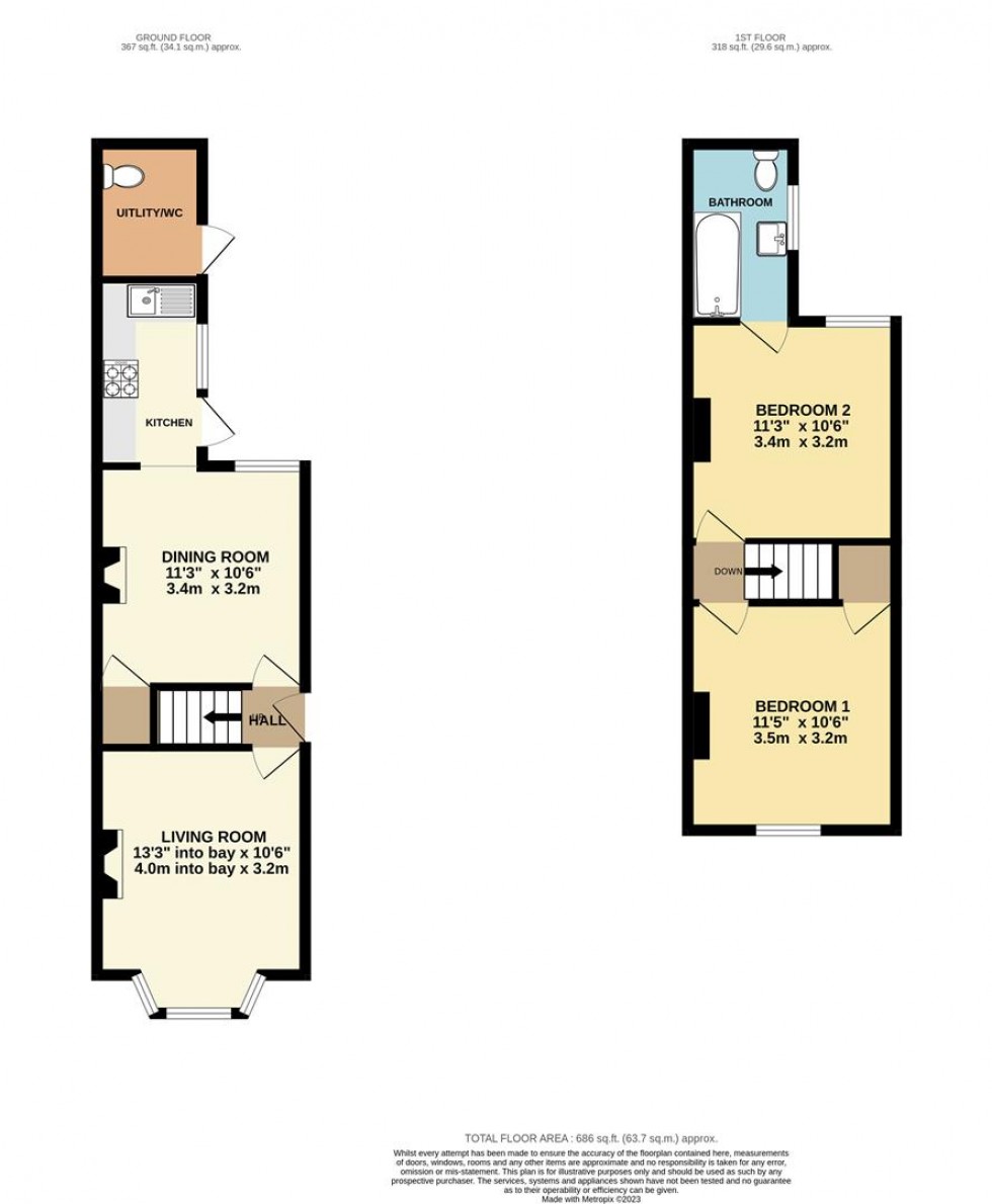 Floorplan for Farningham Road, Caterham