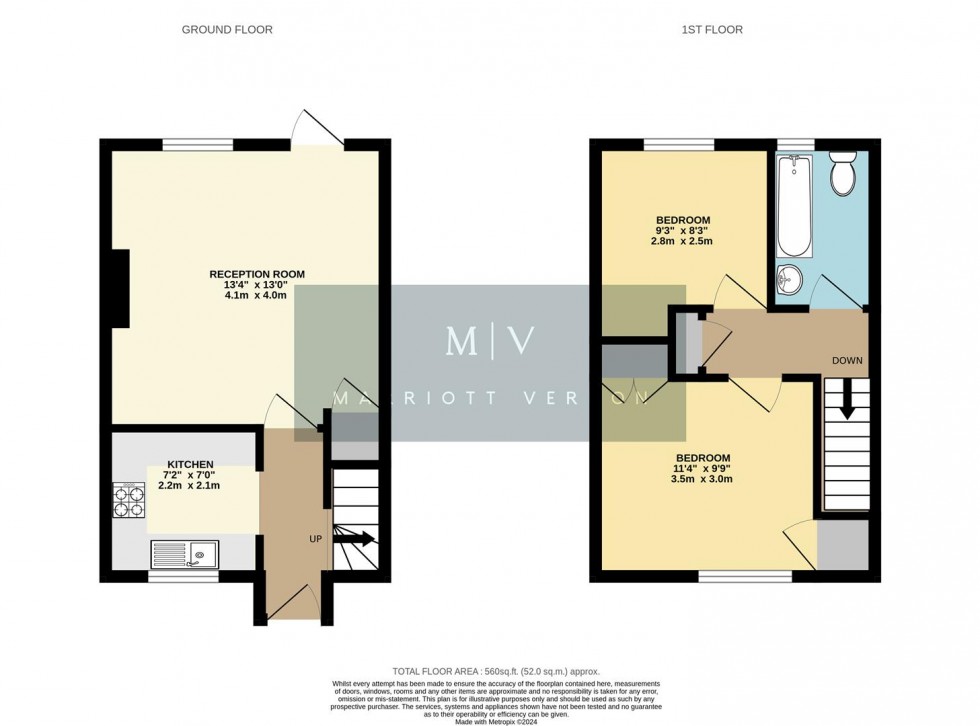 Floorplan for Hayes Walk, Smallfield