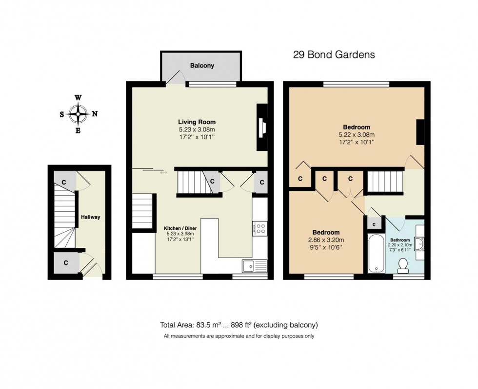 Floorplan for Bond Gardens, Wallington