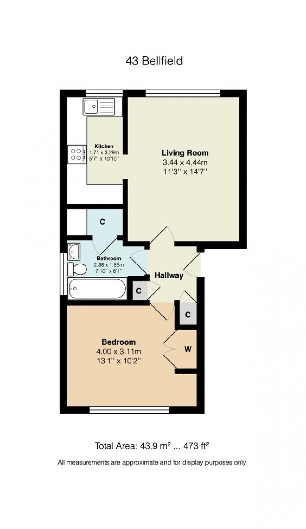 Floorplan for Bellfield, Pixton Way, Croydon