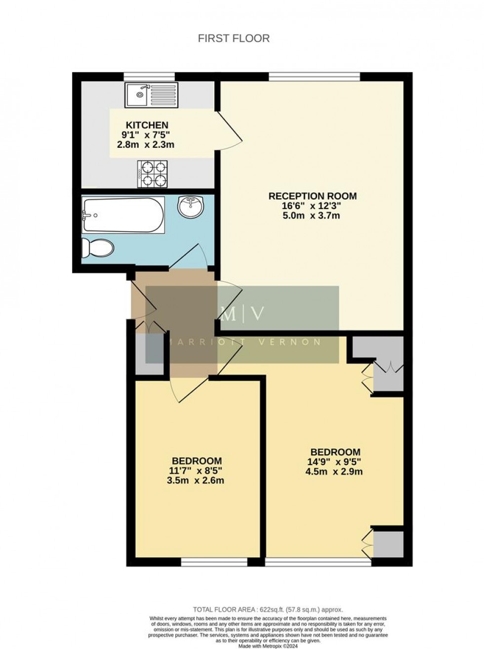 Floorplan for Croydon Road, London