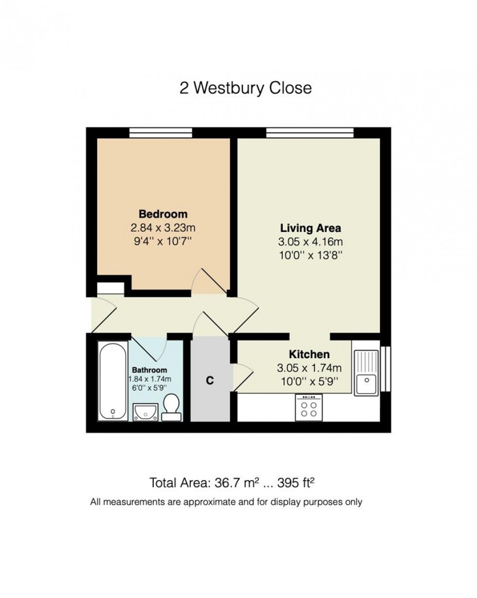 Floorplan for Westbury Close, Whyteleafe