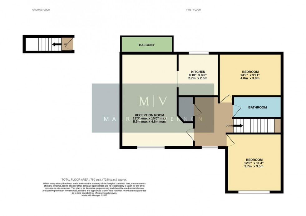 Floorplan for Lower Barn Road, Purley