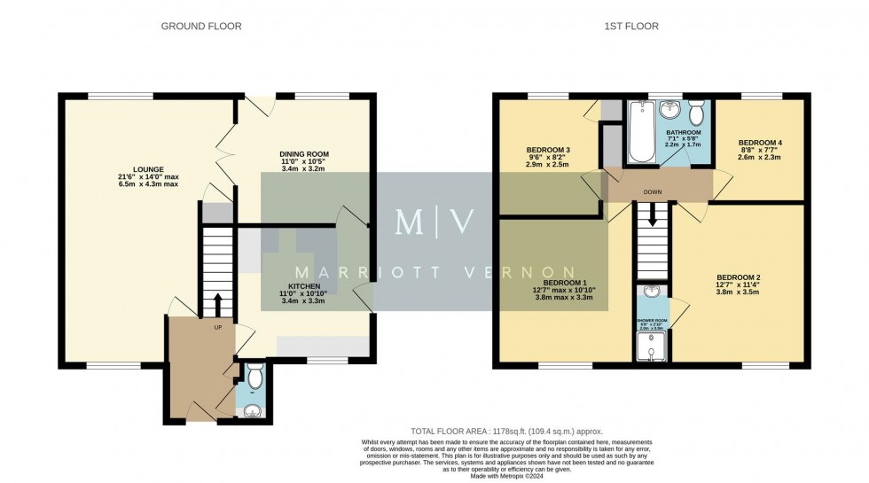 Floorplan for Maywater Close, South Croydon